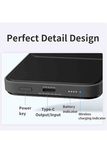 Rock P83 5000 Mah Pd 20w Magsafe Uyumlu Standlı Powerbank Siyah