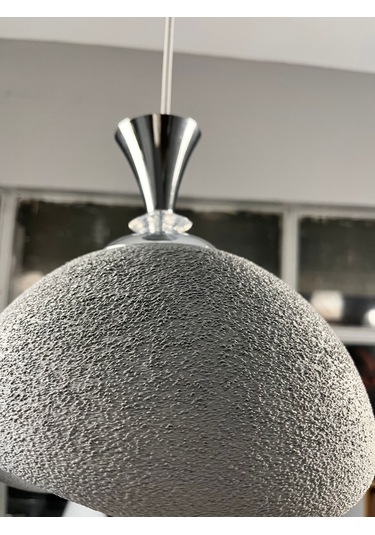 3d İskandinav Tarz Salon Oturma Odası Beton Avize Plastik Gri