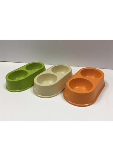 Bobo İkili Kedi Mama ve Su Kabı 2 x 150 ML Çok Renkli