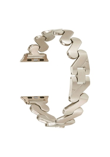 iOs Watch Uyumlu 7 8 41mm Kordon Krd-80 Metal Bilezik Strap Kayış