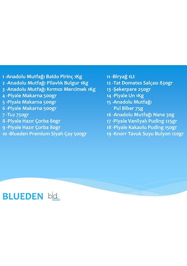 Blueden Ramazan Erzak Kolisi 19'lu No: 12