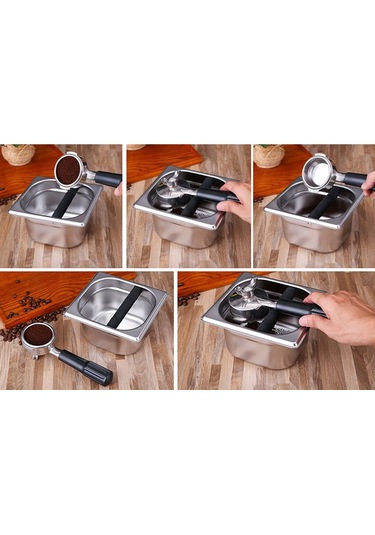 Jeemson Küçük Boy Paslanmaz Çelik Kahve Telvesi, Kahve Artıkları İçin Vurma Kutusuna Uygun, Fonksiyonel Depolama Kabı Diğer