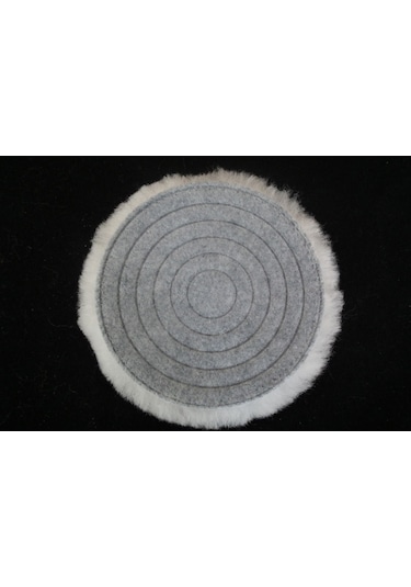 Obey Doğal Kuzu Postu Polisaj Keçesi (160 Mm - Beyaz)