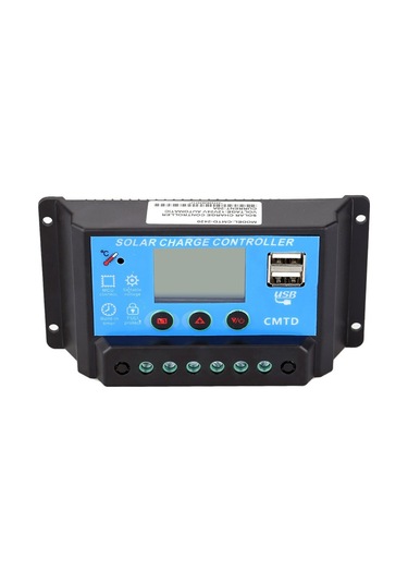 Mufunye 12/24v Otomatik Algılama 20a Solar Kontrolörü - Lcd Ekranlı, Sıcaklık Tamiri, Çift Çıkışlı Şarj-deşarj Cihazı