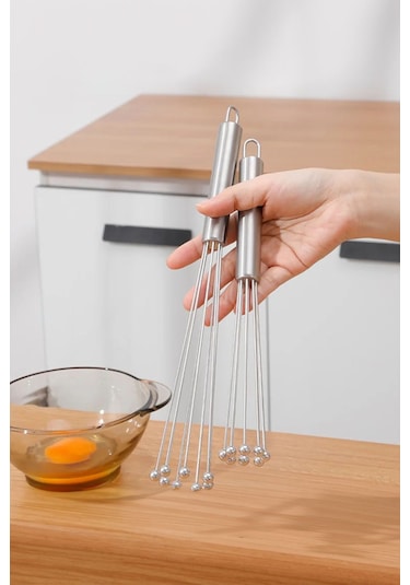 Paslanmaz Çelik Tel Çırpıcı Yumurtalık Sos Krema Çırpıcı Sos Karıştırıcı Çelik
