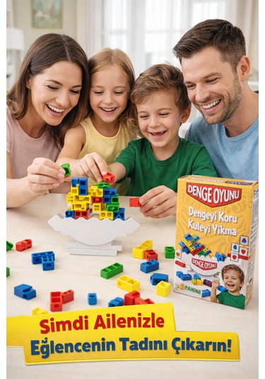 Denge Oyunu Dengeyi Koru Kuleyi Yıkma Eğitici Ve Eğlenceli Aile Oyunu