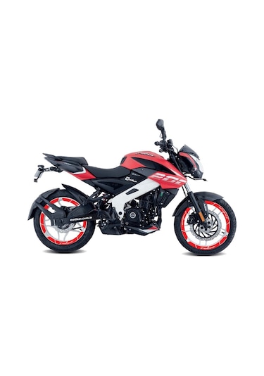 Bajaj Pulsar Ns200 Kırmızı Iç Dış Yazılı Jant Sticker Modeli