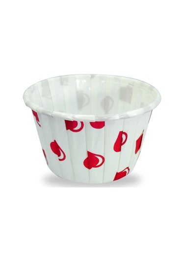 Kafem Kalp Puantiyeli Muffin Kek Kapsülü 50li X 30 Paket Koli - K04 Kalp