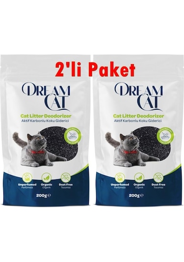 Dream Cat Kedi Kumu Koku Giderici Aktif Karbonlu 2x200 Gr