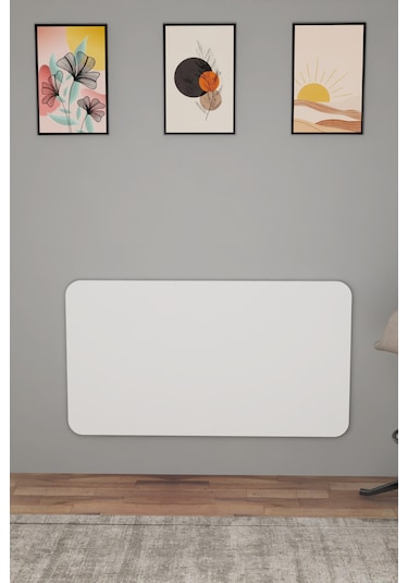 Katlanabilir Duvara Monte Masa - 50x90 Cm Ofis, Ev Çalışma Masası Beyaz