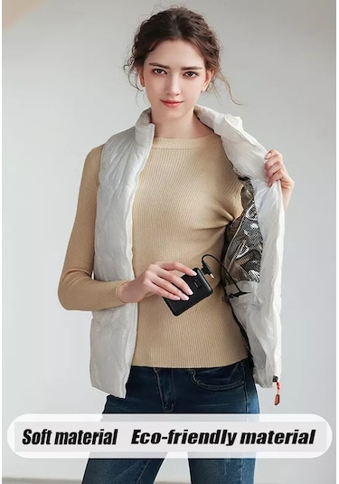 Outdoor Sıcaklık Kontrollü Kadınlar İçin 15 Bölge Isıtmalı Yelek Pembe