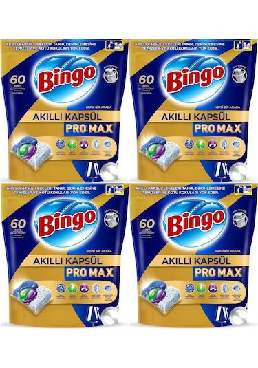 Bingo Akıllı Kapsül Pro Max Bulaşık Makinesi Deterjanı 240 Adet