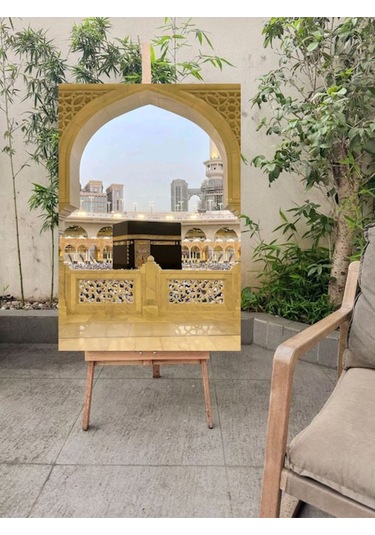 Kabe Tablo Kıble Gösteren Kanvas Tablo Canvas Hediyelik Duvar Dekarasyon Duvar Süsü Ölçü Seçiniz :