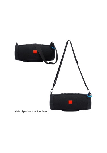 Xiyyadms Jbl Charge 4 İçin Silikon Koruyucu Kılıf - Omuz Kemerli Ve Dağcı Kanca İle - Siyah