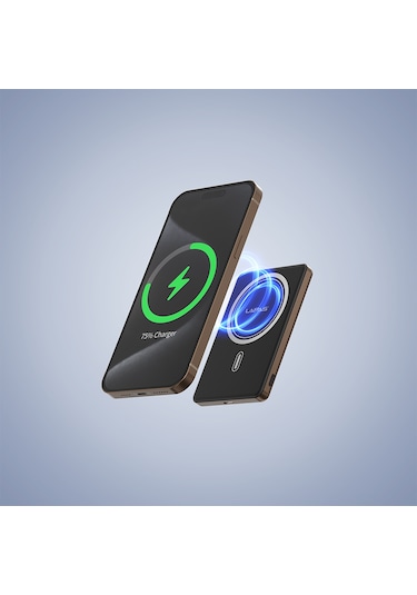 Lapas Lp-pw003 Ultra İnce Hızlı Şarj Özellikli Wireless Powerbank 5000mah 15w Gold