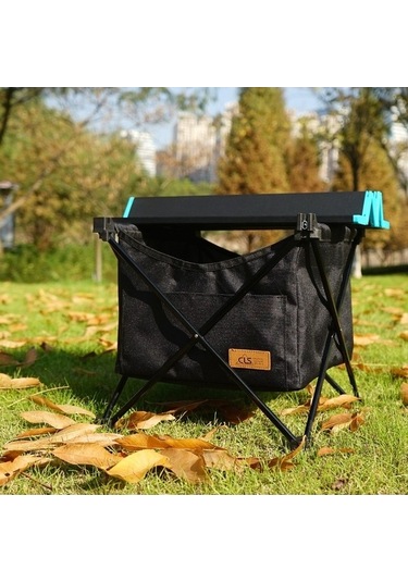 Dancemonkey Klaz Açık Katlanır Piknik Masa Asılı Depolama Çanta, Taşınabilir Görünmez Cep Siyah