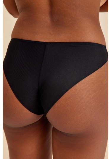 Roma Siyah Dantelli Slip Külot Siyah