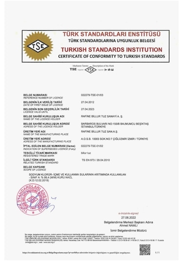 Kabinet Yumşatma Sistemi Billur Tablet Tuzu 25 Kg