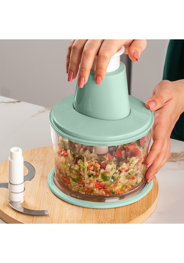 Porsima 232 Basmalı Pratik El Rondosu 3 Bıçaklı Blender Doğrayıcı 1000ml Yeşil Yeşil