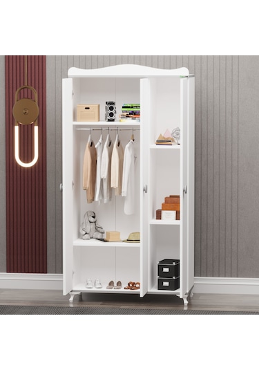 Yıldız 3 Kapaklı Dolap Ve Şifonyer- Gri