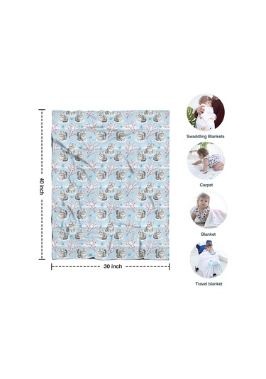 Cat Desenli 30x40 İnç Flanel Polar Battaniye, Yumuşak, Kalın, Tüm Mevsimler-a66 Cat Winter Floral