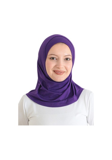 Spor Başörtüsü Kadın Hazır Giyim Türban Viskon Eşarp Şal - Mor Mor