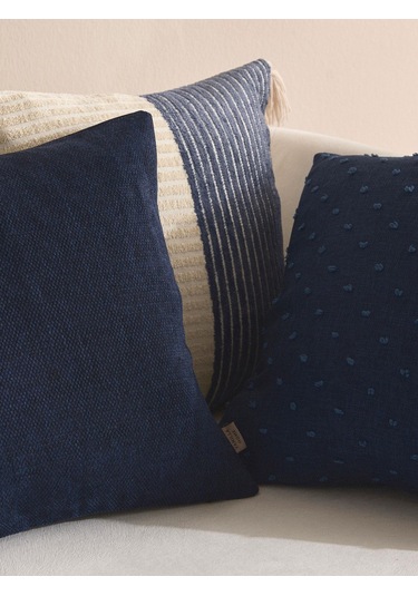 Coastal Drift 3'lü Kırlent Kılıf Seti Mavi