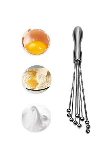 Primepickings Paslanmaz Çelik Cam Boncuk Yumurta Çırpma Teli, 12 İnç, Mutfak El Tipi Çırpma Aleti Diğer