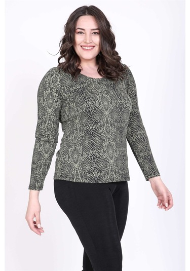 Arkası Çapraz Biyeli Bluz Haki