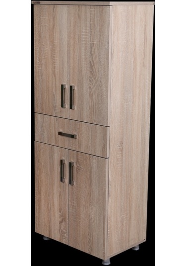 Çok Amaçlı Dolap Hard Model Parlak Cordoba Suntalem 5 Raf 1 Çekmece 180 El Yapım Ahşap