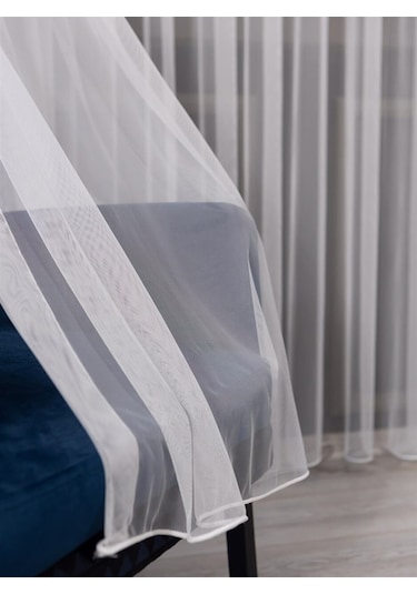 Petek Dokulu Eteği Kurşunlu Grek Tül Perde / Ölçünüze Özel Dikim