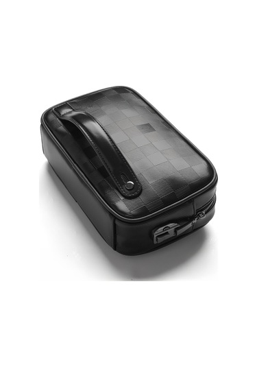Wiwu Phantom Serisi Numerik Kilitli Yandan Fermuarlı Taşınabilir Mobil Aksesuar Çantası Siyah Siyah