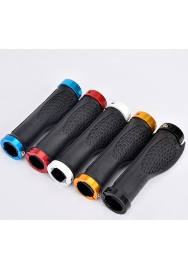 Ranyeek Mountain Bisiklet Alüminyum Kilitleme El Koruması, Lastik Anti Kayma Tutamak, Sarı Çift, Dayanıklı Parça Sarı