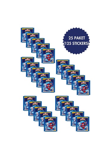 Toyika Panini Lisanslı Spidey Koleksiyon 25 Paket 125 Stickers Çıkartma