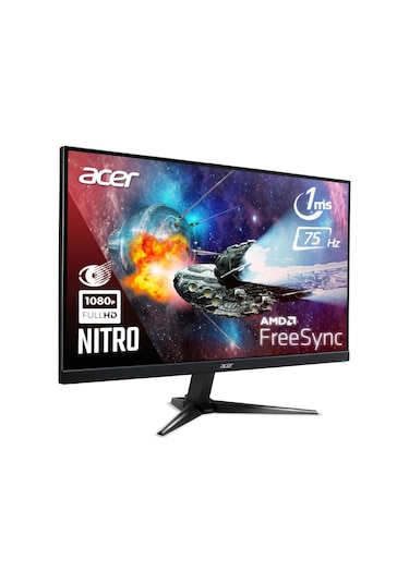 Acer Nitro QG241Ybii 23.8" 1 MS 75 Hz VGA+HDMI FreeSync Full HD VA LED Monitör