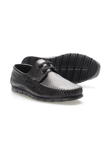 Hakiki Deri Erkek Casual Ayakkabı 628maf101 Siyah