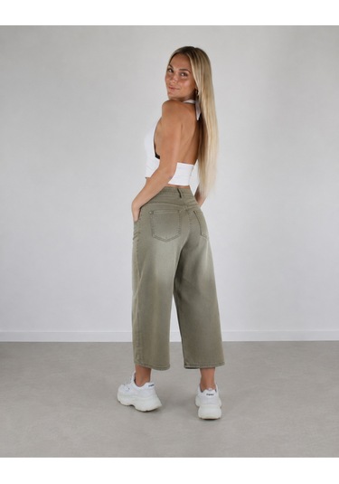 St.poll Y2k Yıkama Unisex Baggy Şortolon Bej