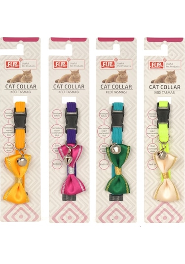 Flip Papyonlu Kedi Tasması