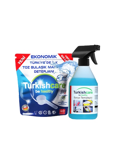 Toz Bulaşık Makinesi Deterjanı Ve Banyo Temizlik Spreyi Paketi