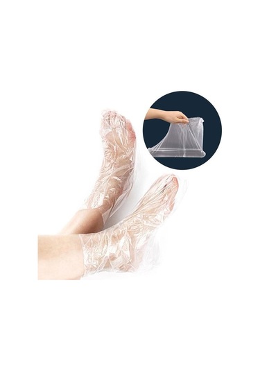 100 Adet Tek Kullanımlık Plastik Ayak Kapakları Şeffaf Ayakkabı Koruyucu Parafin Banyosu Balmumu Spa Terapi Çanta Astar Patik