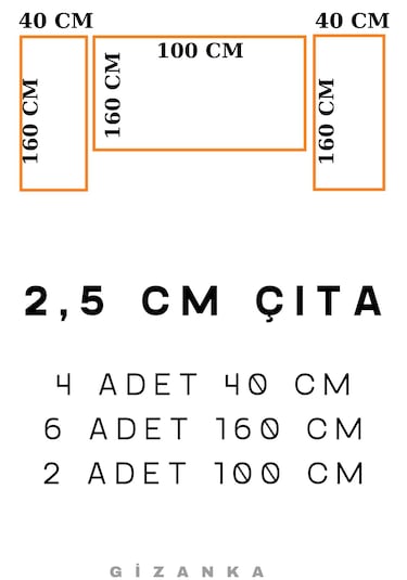 Yatak Odası Başlık Tasarım Boyanabilir Çıta Hazır Kesim Anka157 13,20 Metre