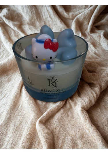 Rüwüzel Lavanta Kokulu Soya Wax Mum Beyaz