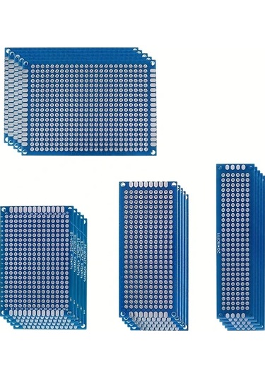 Sunshine011 20 Adet Çift Taraflı Pcb Kartı 2x8 3x7 4x6 1.97x2.76inch Dıy Lehimleme Projeleri