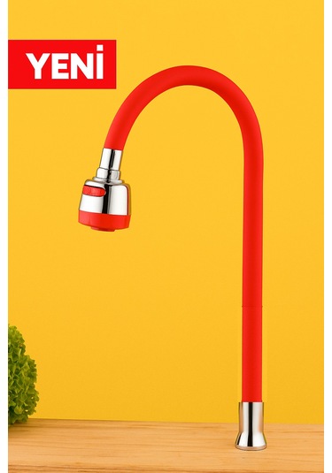 Kubar Musluk Başlığı 360 Döner Silikon Boru Aparat, Su Tasarru