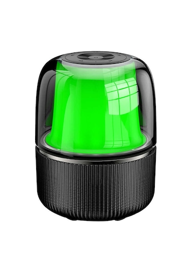 Bluetooth Kablosuz Hoparlör Rgb Işıklı Ve 360 Stereo Sesle Taşınabilir Dış Mekan Eğlencesi Siyah