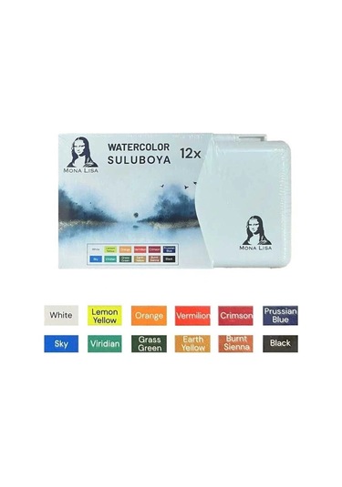 Supertrend Mona Lisa Profesyonel Tablet Sulu Boya Seti 12 Renk Görsel Rengi