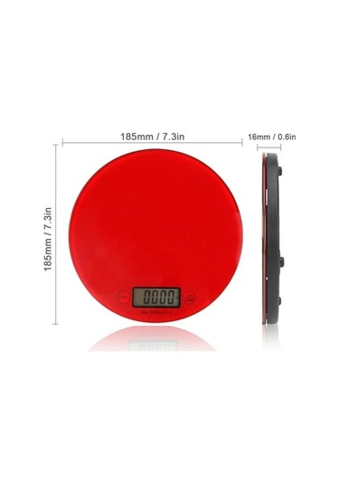 Ulzyvf Yuvarlak Terazisi Mutfak Lcd Dokunmatik Kb, Çok Renkli Ekran/ Çok Renkli