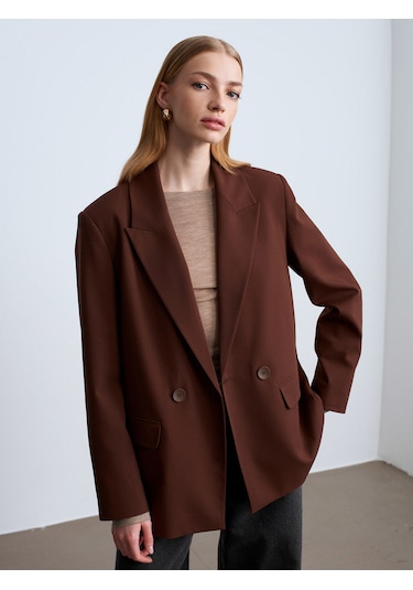 Dilvin 60767 Blazer Ceket-açık Kahve Açık Kahve
