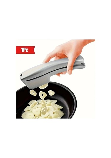 Fastbuy Sinuoshop Gümüş Sarımsak Sıkacağı, Kırıcı, Yapışmaz, Temizlenir Mutfak Aracı Gümüş