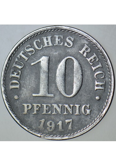 Almanya 10 Pfennig 1917 A. Km 20.